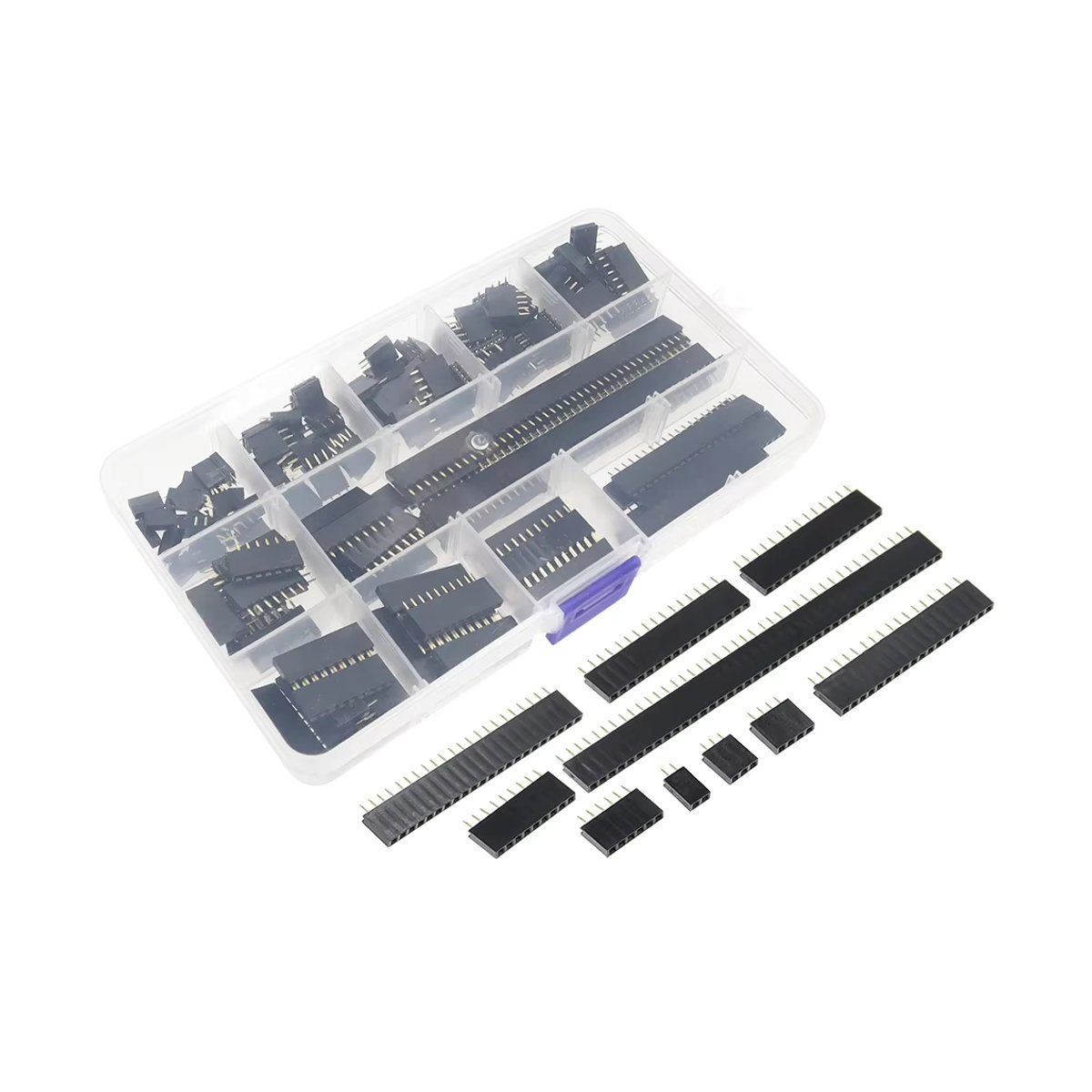 TLZWLA PCB Pin Buchse Header Stecker Set aus Kunststoff, 155 Teile, Schwarz, 2,54mm Einreihig - Bild 7