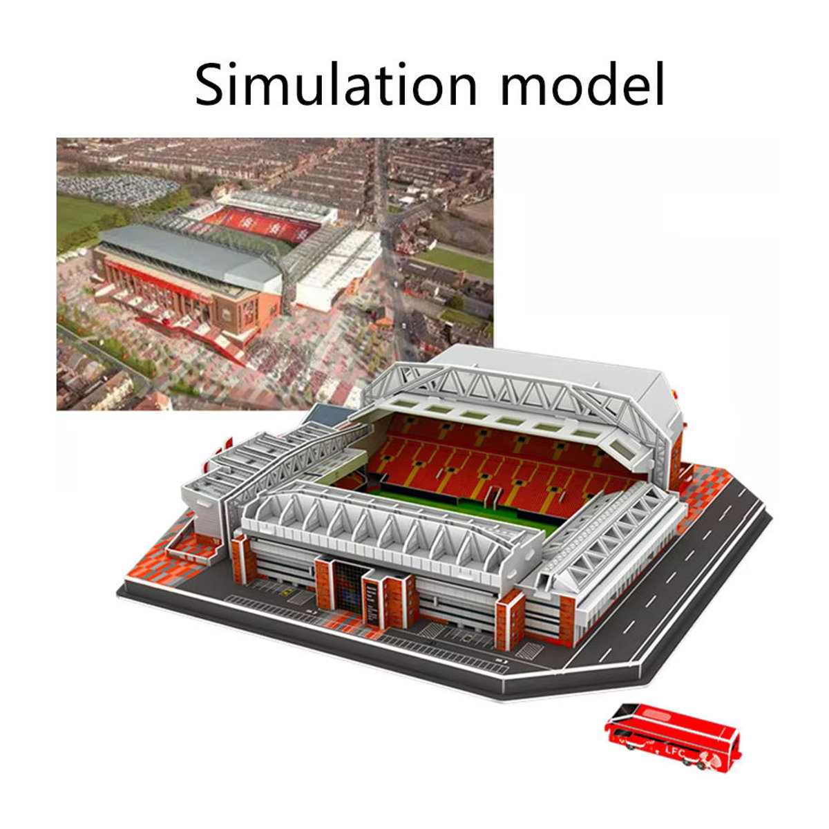 TMZ 3D Papier Puzzle Fußballstadion Modell als DIY Dekoration und Souvenir in Mehrfarbig - Bild 2
