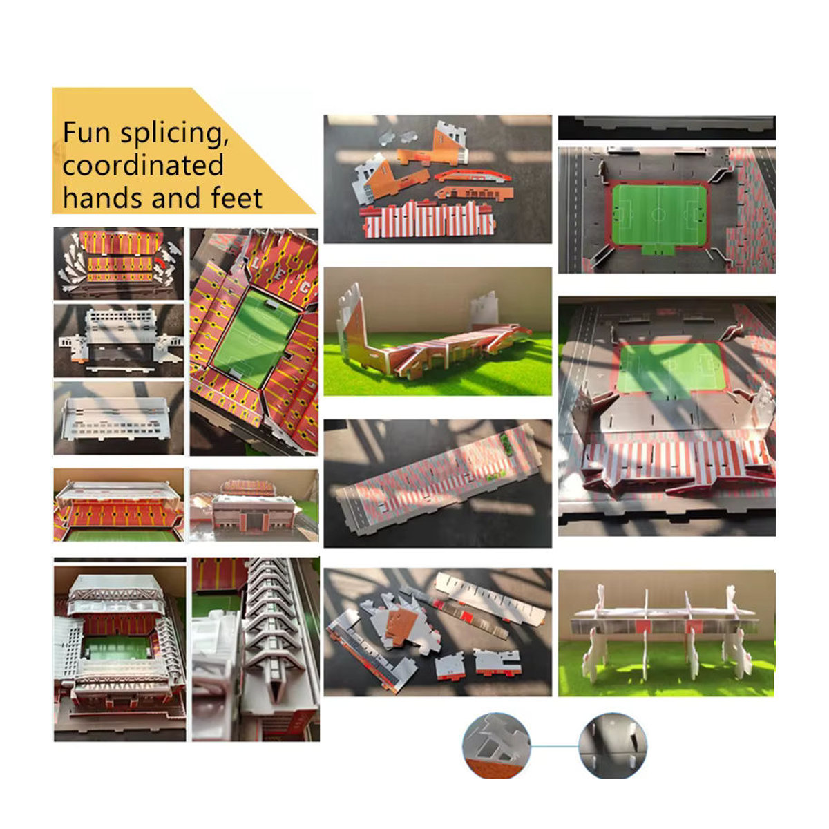 TMZ 3D Papier Puzzle Fußballstadion Modell als DIY Dekoration und Souvenir in Mehrfarbig - Bild 3