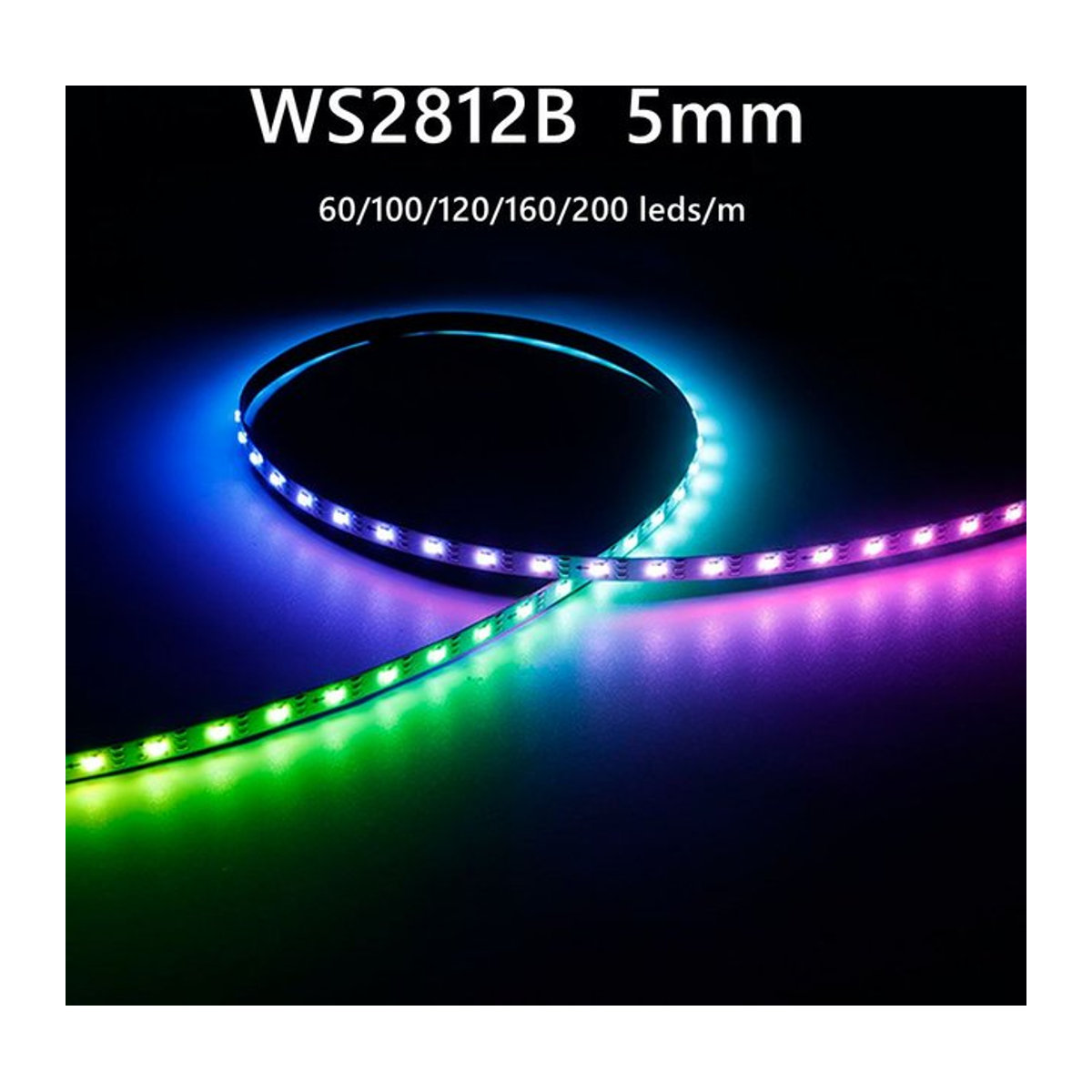 TNALANT WS2812B RGBIC LED-Streifen Ultra-Narrow 2020SMD Individuell Adressierbar DC5V - Bild 1