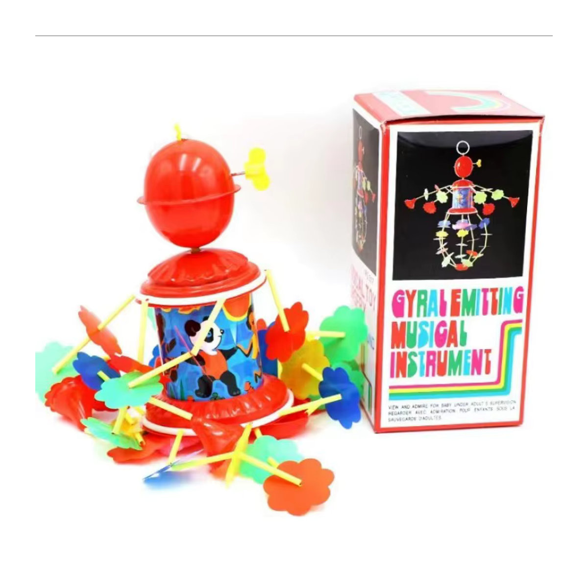 TOBEFU Nostalgisches Babyspielzeug Windspiel mit Glocken in Rot und Mehrfarbig - Bild 5