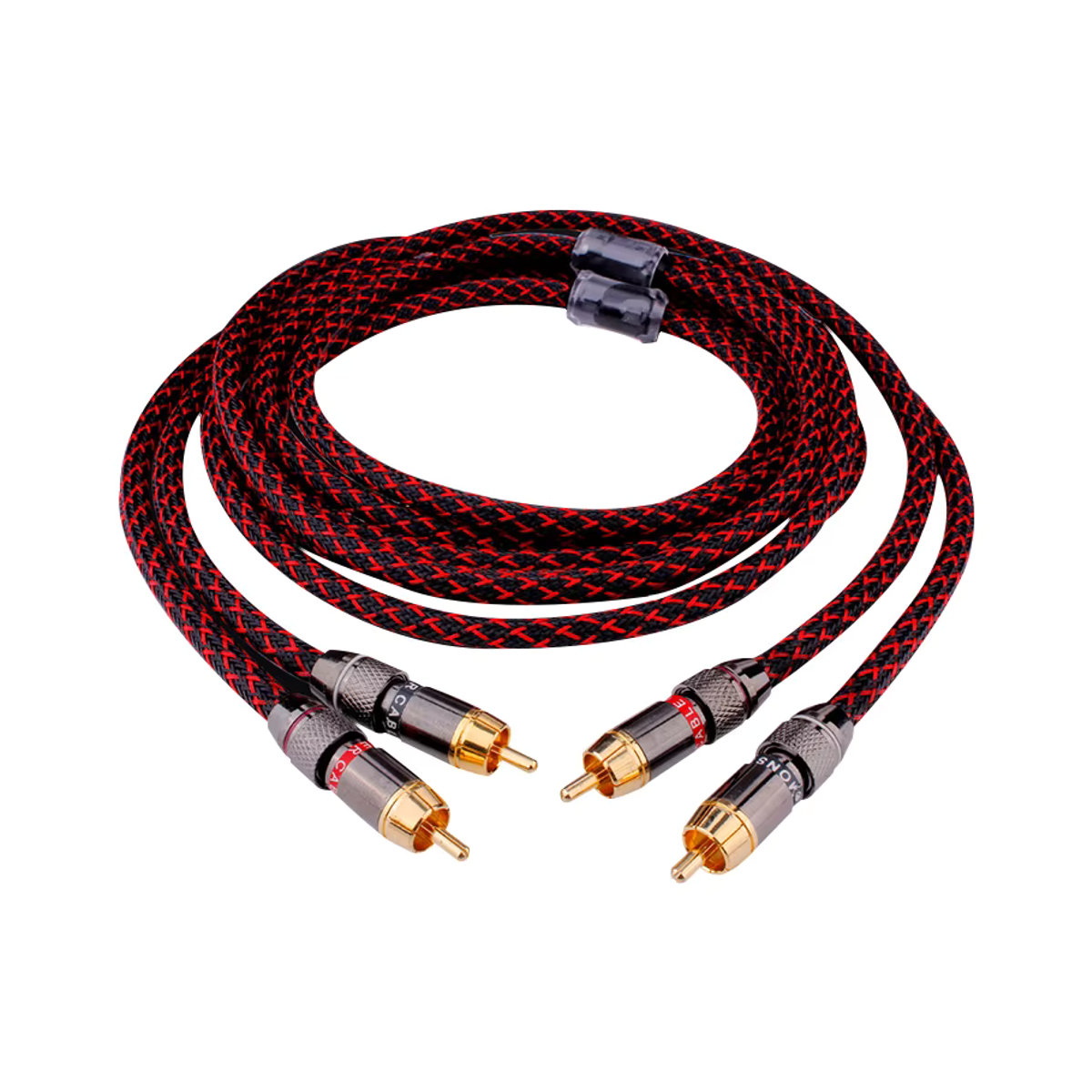 TODN RCA Audio Kabel 2 RCA zu 2 RCA Interconnect HIFI Stereo 4N OFC Stecker auf Stecker in Schwarz - Bild 5