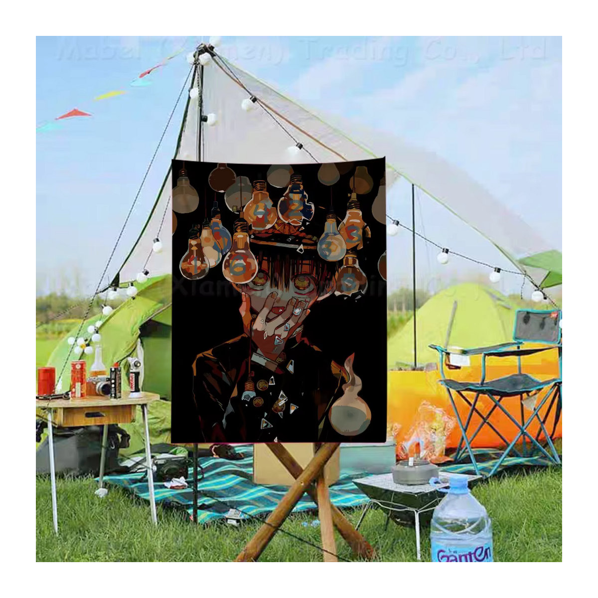 Toilet-Bound Hanako-kun Party Banner aus Textil, mehrfarbig, rechteckig - Bild 2