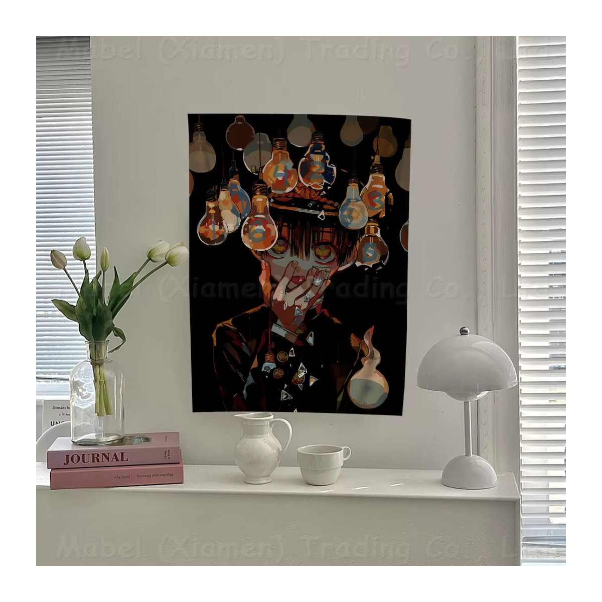 Toilet-Bound Hanako-kun Party Banner aus Textil, mehrfarbig, rechteckig - Bild 6