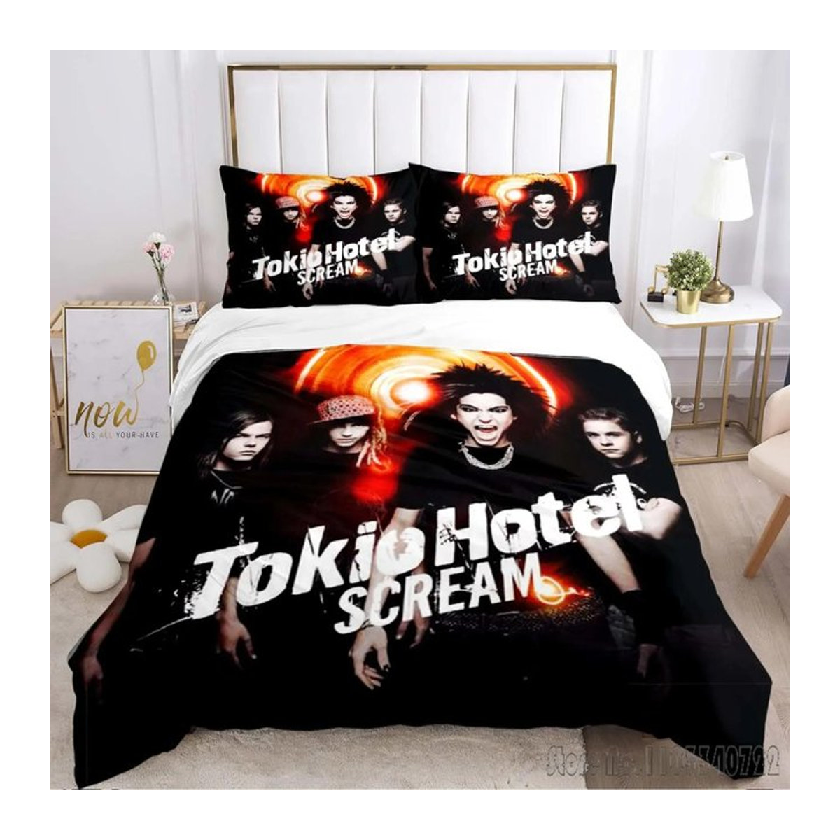 Tokio Hotel Bettwäscheset für Einzelbetten mit Reißverschluss, B/H: 140 x 200 cm - Bild 1