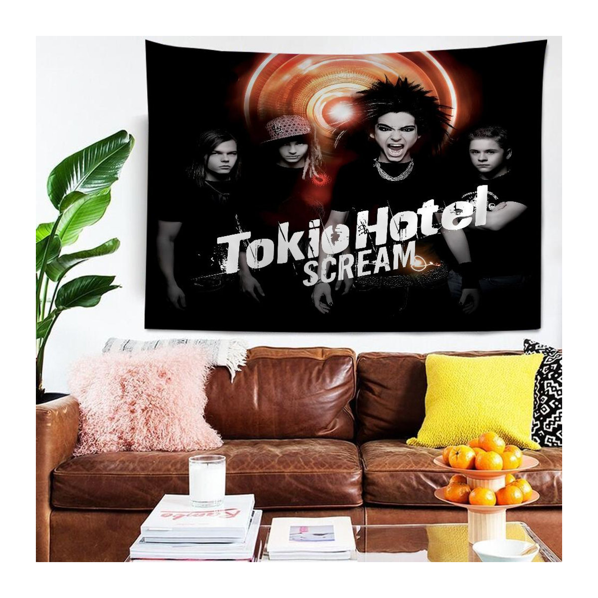 Tokio Hotel Wandteppich Bill Kaulitz Hippie Design Multicolor B: 60 cm, H: 90 cm - Bild 1