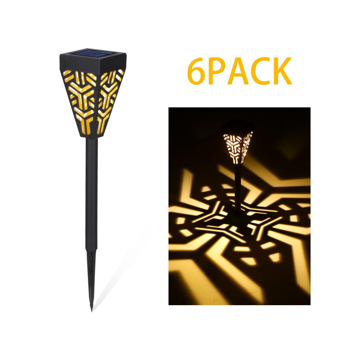 Tomshine Solarleuchte LED Gartenbeleuchtung mit Sensor, Warmweiß, Kunststoff, IP44, Modern - Bild 4