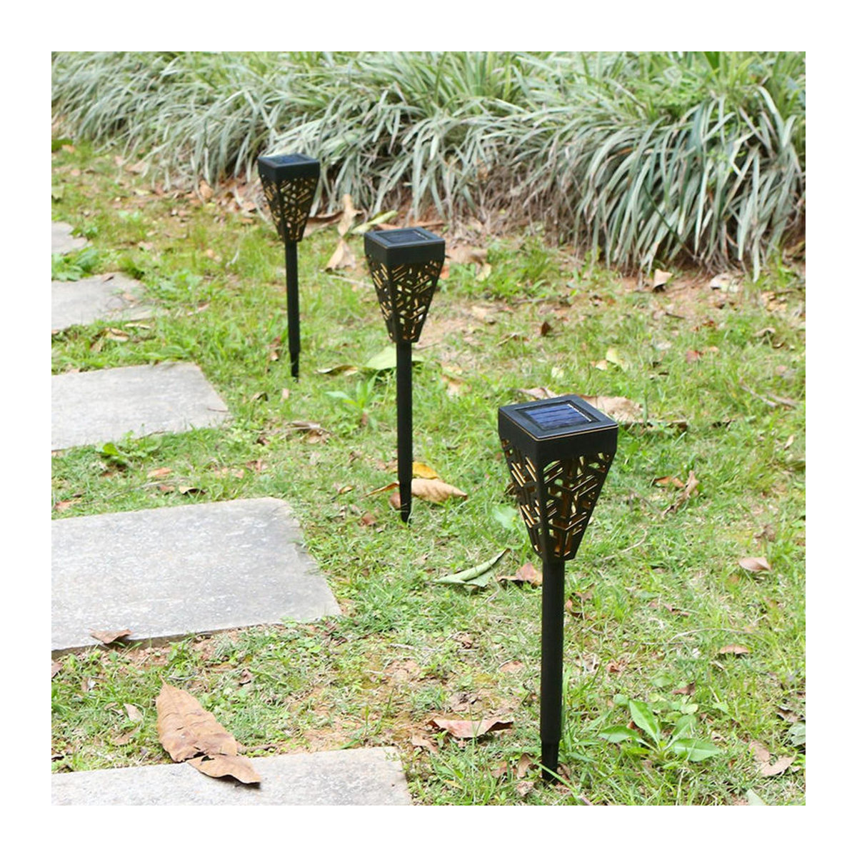 Tomshine Solarleuchte LED Gartenbeleuchtung mit Sensor, Warmweiß, Kunststoff, IP44, Modern - Bild 5