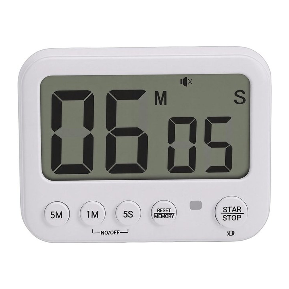 TOMTOP JMS Digitaler Timer mit Magnet und lautem Alarm, Magnetischer Countdown bis 99 Minuten mit großem Display für die Küche - Bild 1