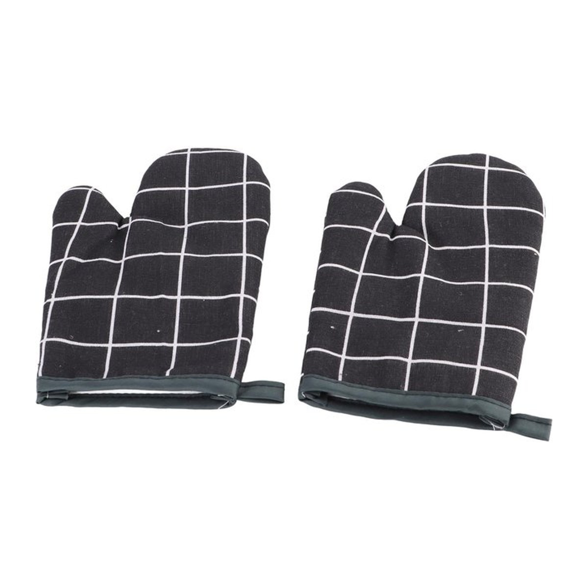 TOMTOP JMS Ofenhandschuh mit Baumwollfutter und schwarzem Gitterdesign - Bild 1