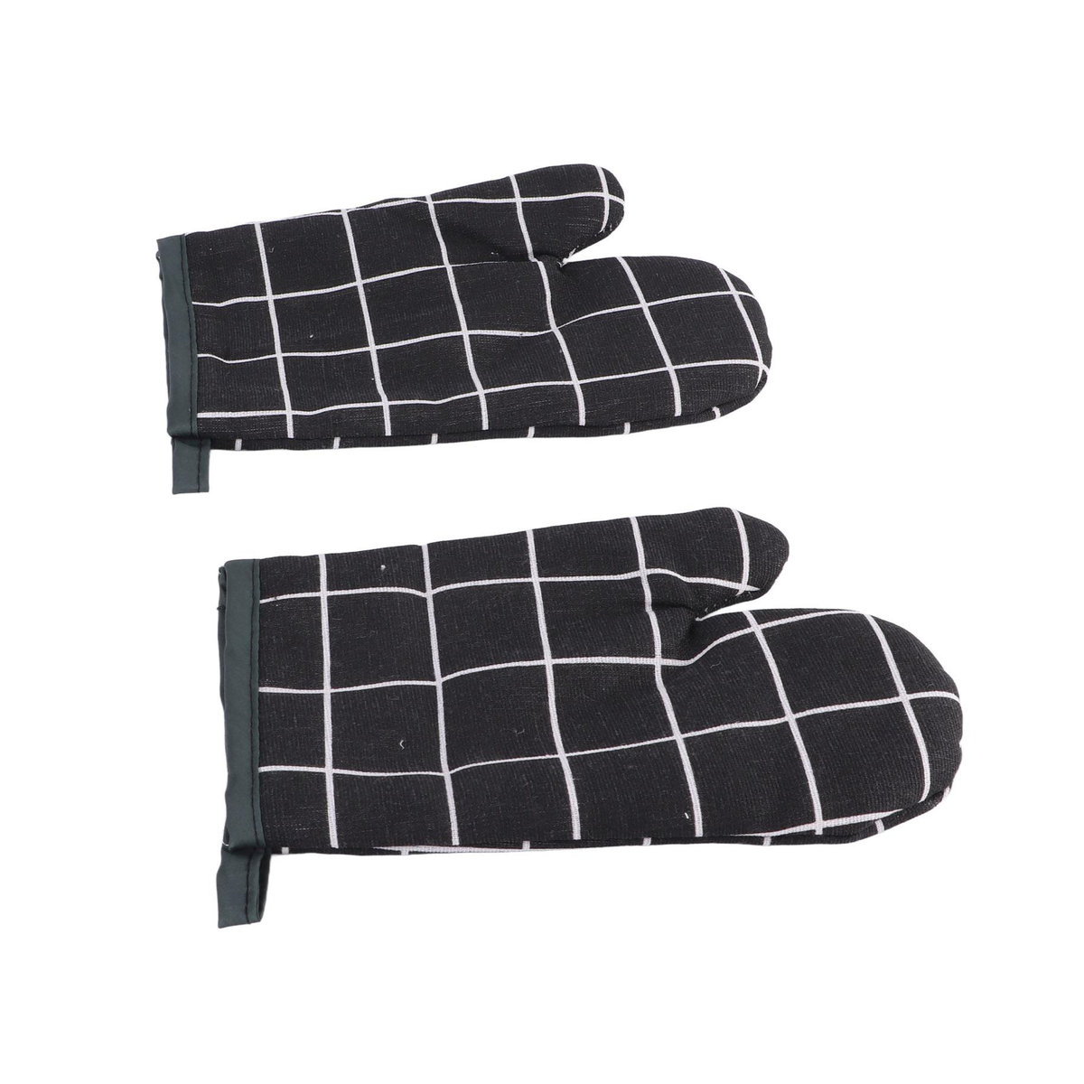 TOMTOP JMS Ofenhandschuh mit Baumwollfutter und schwarzem Gitterdesign - Bild 2