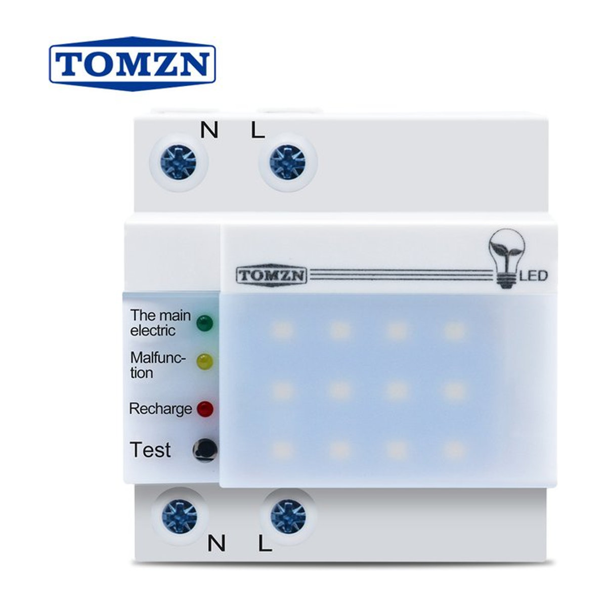TOMZN DIN-Schienensteckdose 230 V LED wiederaufladbare mobile Notleuchte für Zuhause - Bild 1