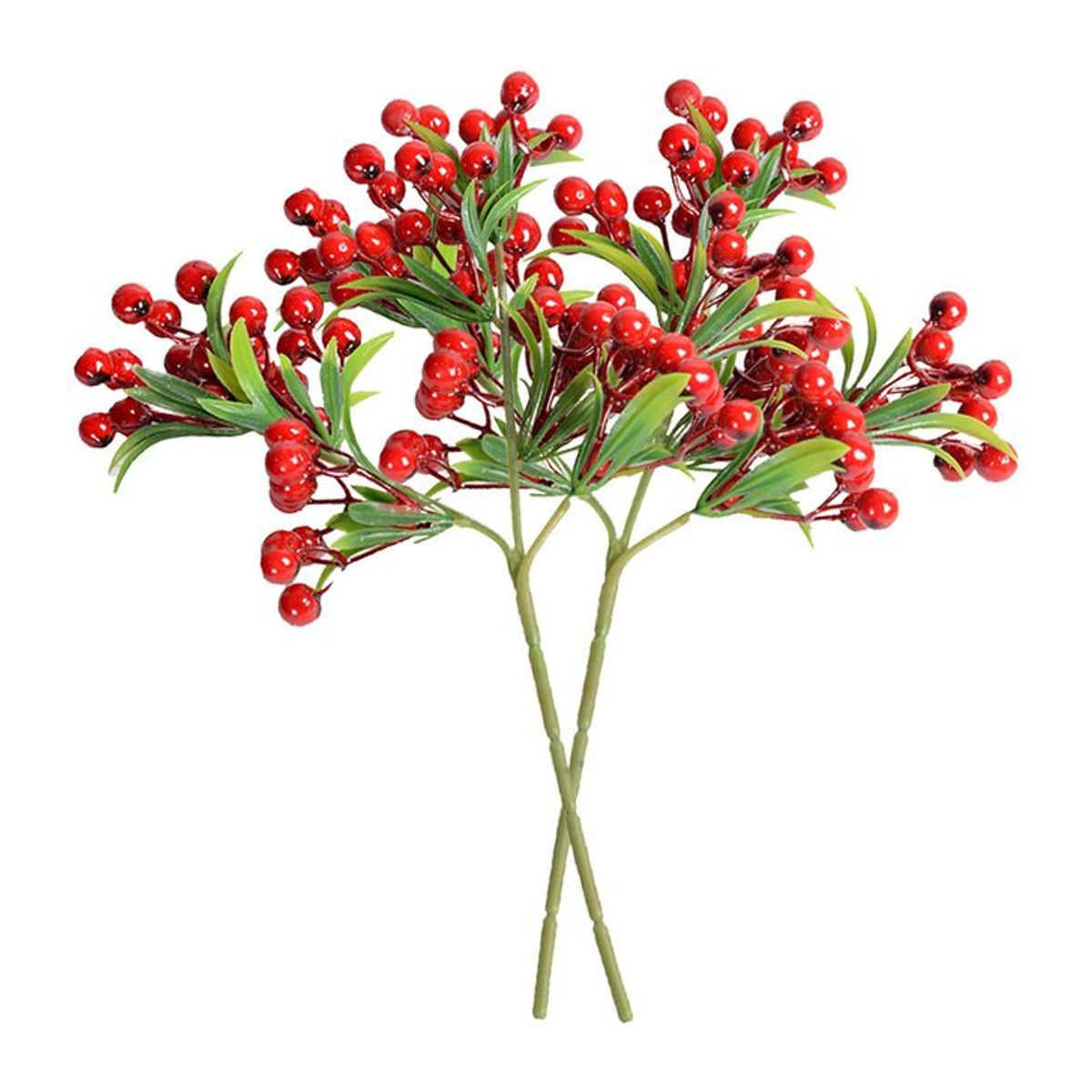 Tooarts Weihnachtsdekoration Simulationspflanze mit roten Beeren, künstlicher Zweig für Herbst und Weihnachten - Bild 1