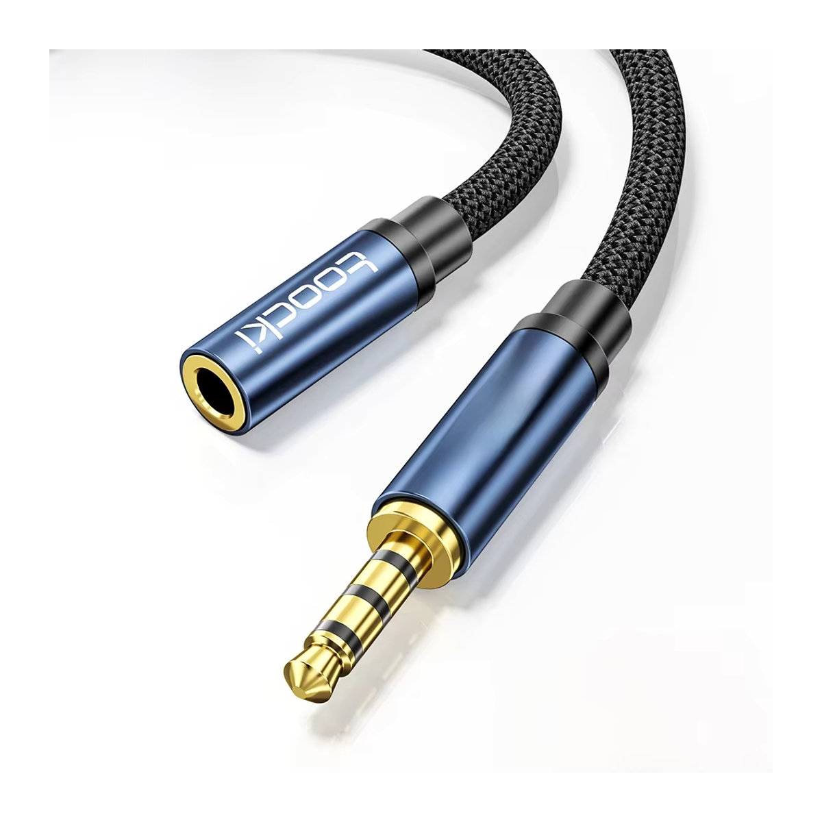 Toocki Aux-Kabel 3,5 mm Stecker auf Buchse Audio-Verlängerungskabel für Kopfhörer und Lautsprecher in Grau oder Blau - Bild 6