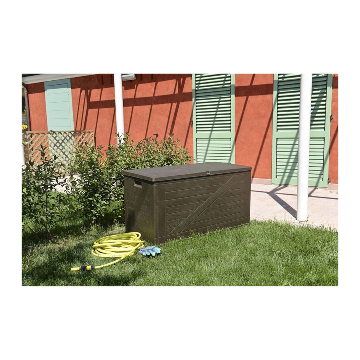 Toomax Aufbewahrungsbox Wood in Braun aus Kunststoff B/H/L: 63 x 56 x 120 cm - Bild 2
