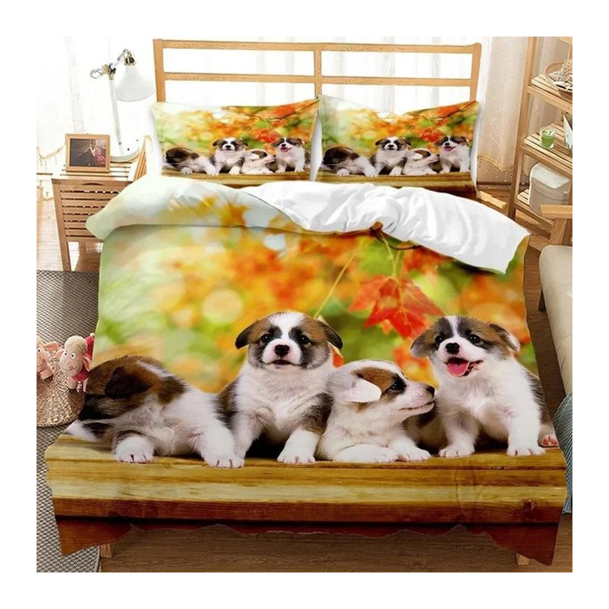 Top Dog Bettwäsche-Set mit Französische Bulldoggen Motiv für Kinder und Teenager, 2-teiliges Polyester-Bettbezug-Set mit Reißverschluss, Breite: 70 cm, Länge: 133 cm - Bild 1