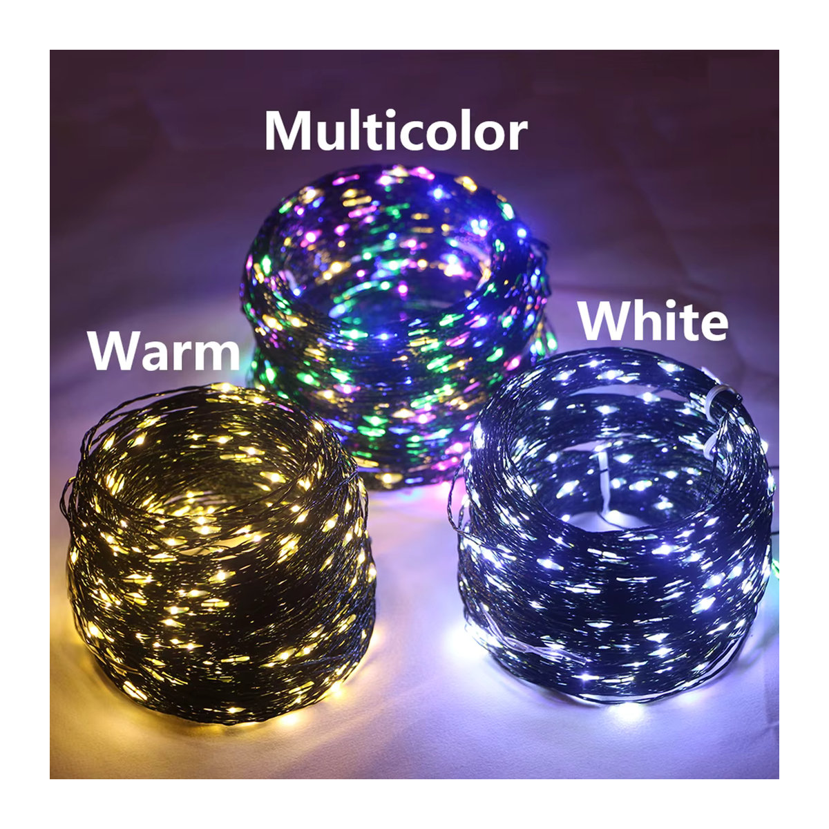 Topdii LED Fairy Lights mit Fernbedienung und USB/Batteriebetrieb, Grüner Kupferdraht für Weihnachten, Hochzeit und Party-Deko - Bild 5
