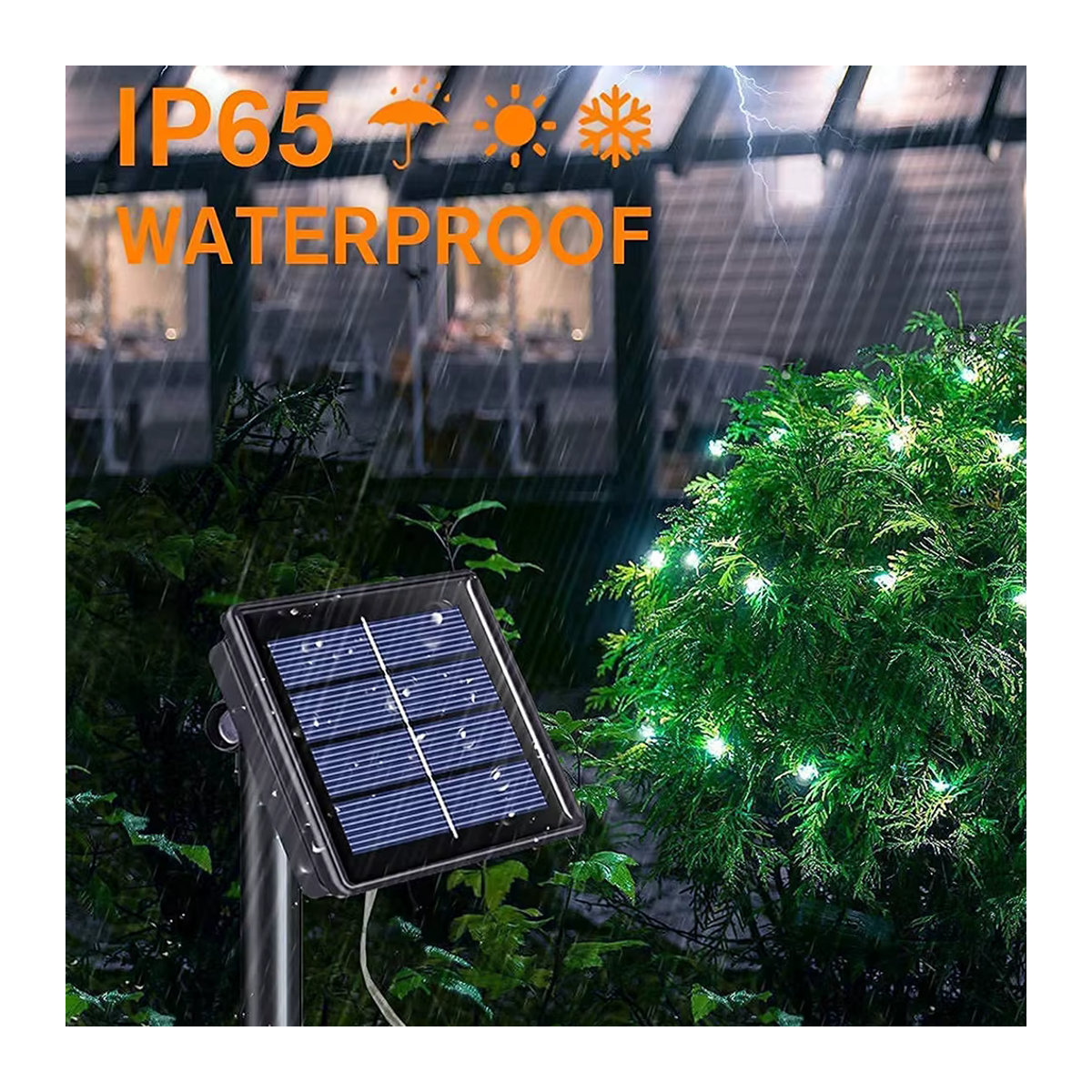 Topdii LED Solar String Fairy Lichter Bunt Wasserdichte Solarleuchten für Garten Terrasse und Outdoor - Bild 2