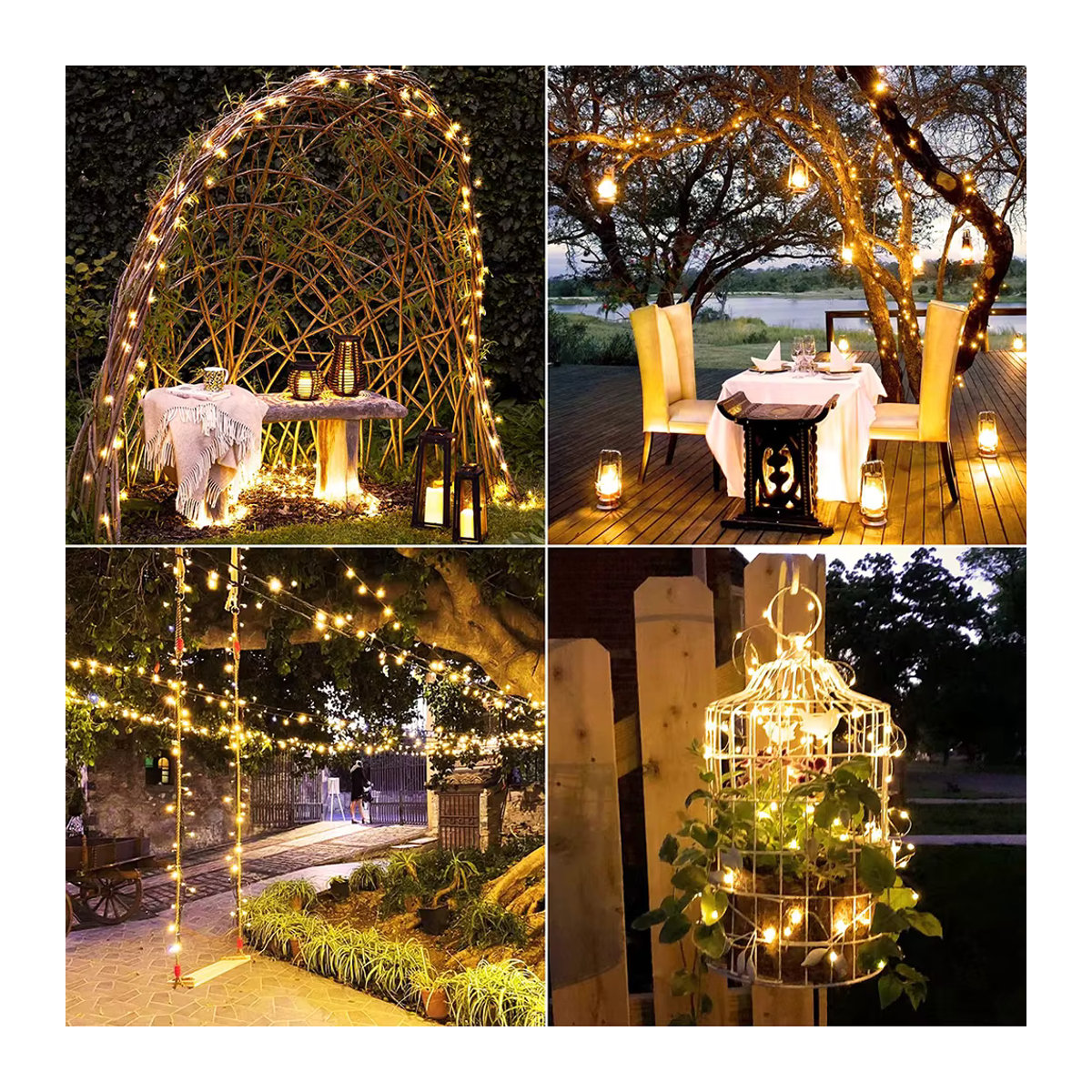 Topdii LED Solar String Fairy Lichter Bunt Wasserdichte Solarleuchten für Garten Terrasse und Outdoor - Bild 3