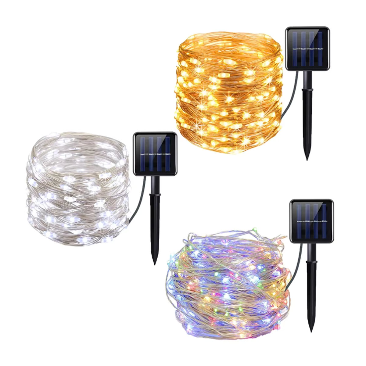 Topdii LED Solar String Fairy Lichter Bunt Wasserdichte Solarleuchten für Garten Terrasse und Outdoor - Bild 4