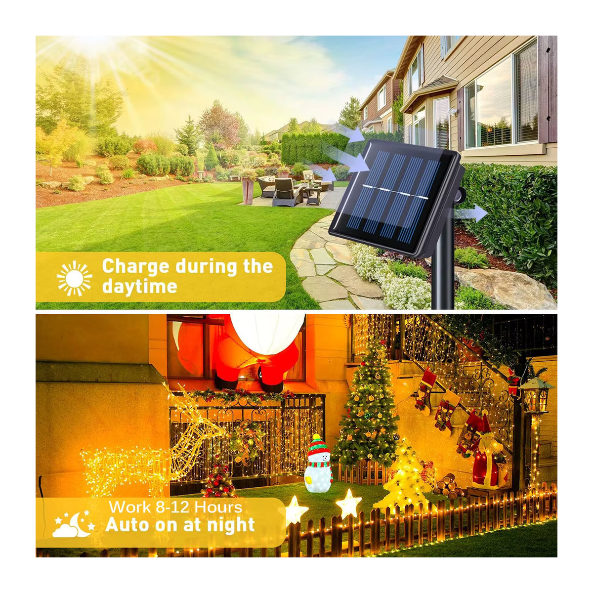 Topdii Solar LED Lichterkette mit Fernbedienung wasserdicht für Garten Terrasse und Outdoor Dekoration - Bild 3