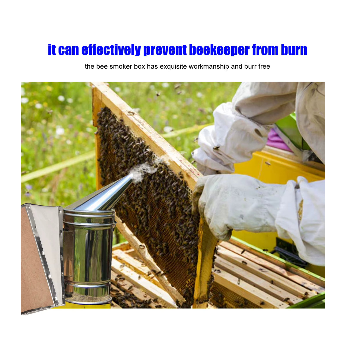 TOPINCN Bienenraucher Ersatzset aus PVC und Leder mit Clip für die Imkerei - Bild 2