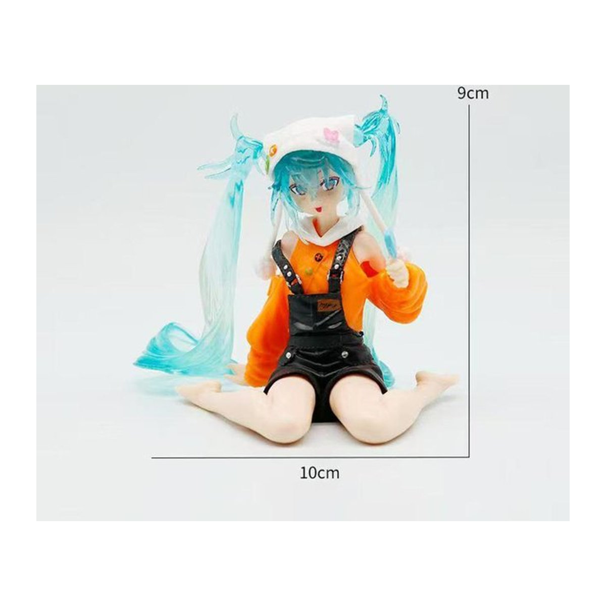 Topmix Hatsune Miku Anime-Figur in sitzender Haltung mit kirschrotem Kleid und Kirschblüten-Design aus PVC, Multicolor - Bild 1