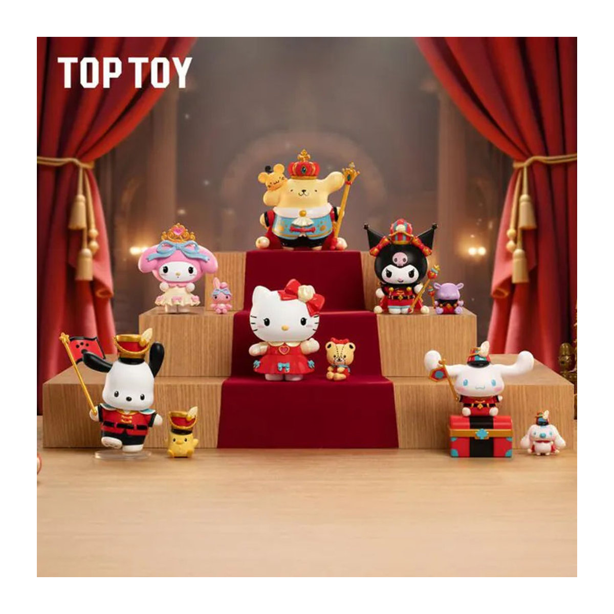 TOPTOY Sanrio Charaktere Der Nussknacker Serie Blind Box Mystery Box mit mehrfarbigen Anime-Figuren aus Kunststoff als Weihnachts-Dekoration - Bild 1