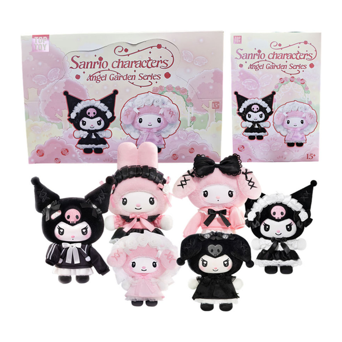 Toptoy Sanrio Charaktere Engel Garten Serie Vinyl Blind Box Mystery Box mit Kuromi und Melody als mehrfarbige Dekorationsfiguren aus Kunststoff und Textil - Bild 1