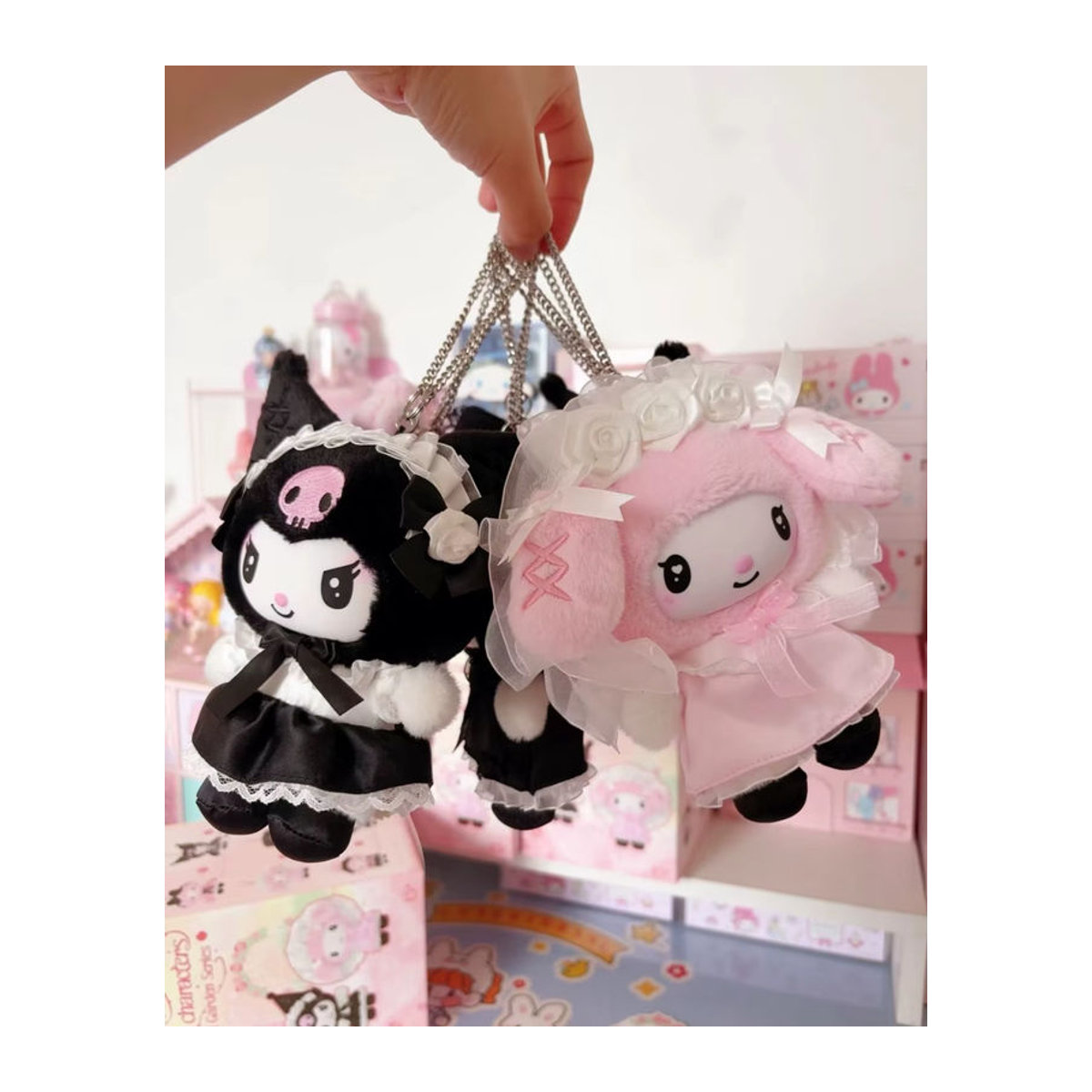 Toptoy Sanrio Charaktere Engel Garten Serie Vinyl Blind Box Mystery Box mit Kuromi und Melody als mehrfarbige Dekorationsfiguren aus Kunststoff und Textil - Bild 3