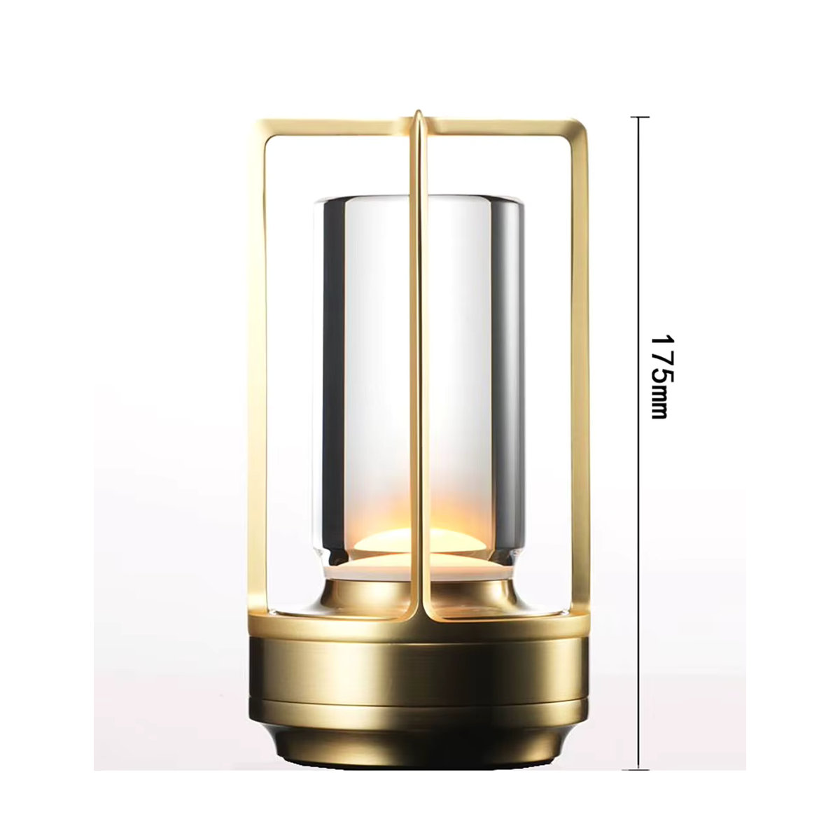 Topwinson LED Kristalllampe Schwarz – Wiederaufladbare moderne Touch Tischlampe für Schlafzimmer und Restaurant zur Dekoration - Bild 3