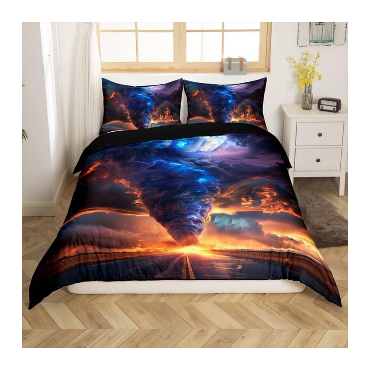 Tornado Bettwäscheset TwinOcean mit Strand und Küsten Motiv, 3-teilig, B/H: 135 x 200 cm - Bild 1