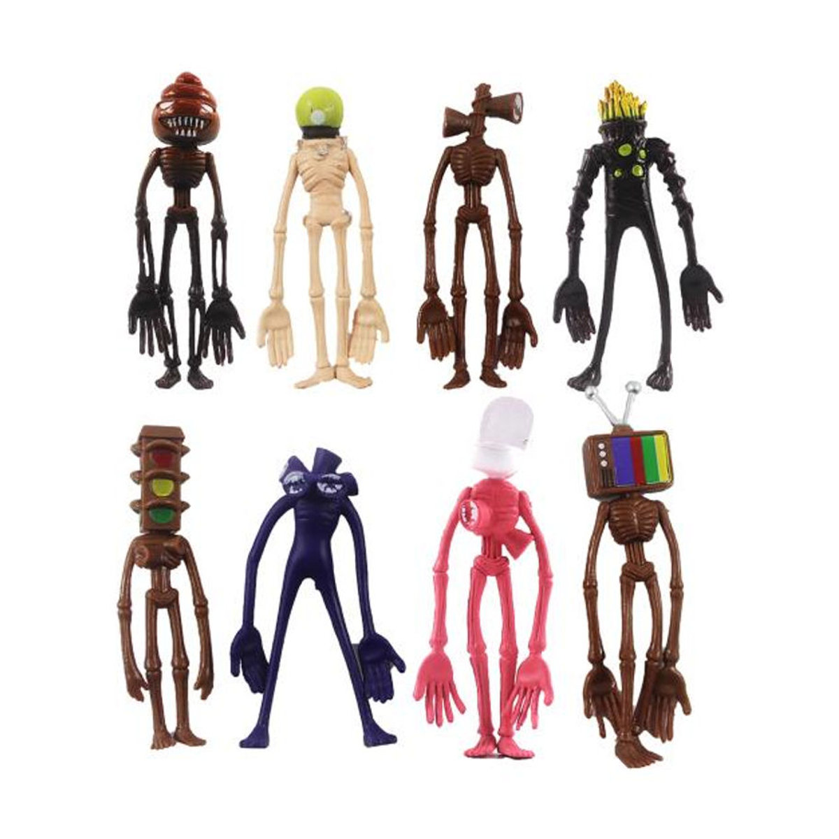 Toy Heart Sirenen Kopf Action Figuren aus Kunststoff für Kinder, 4er Set, mehrfarbig, Schreibtisch Dekoration - Bild 2
