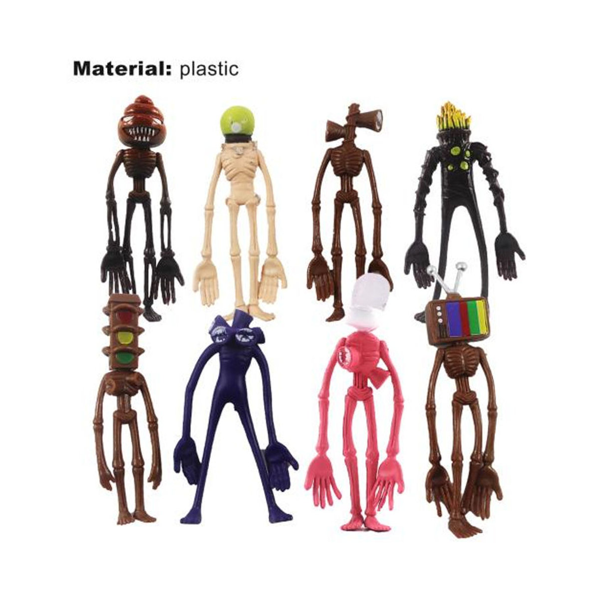 Toy Heart Sirenen Kopf Action Figuren aus Kunststoff für Kinder, 4er Set, mehrfarbig, Schreibtisch Dekoration - Bild 4