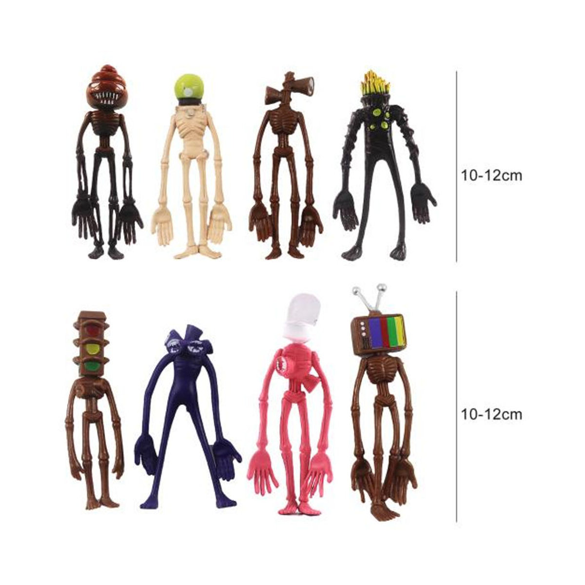 Toy Heart Sirenen Kopf Action Figuren aus Kunststoff für Kinder, 4er Set, mehrfarbig, Schreibtisch Dekoration - Bild 6