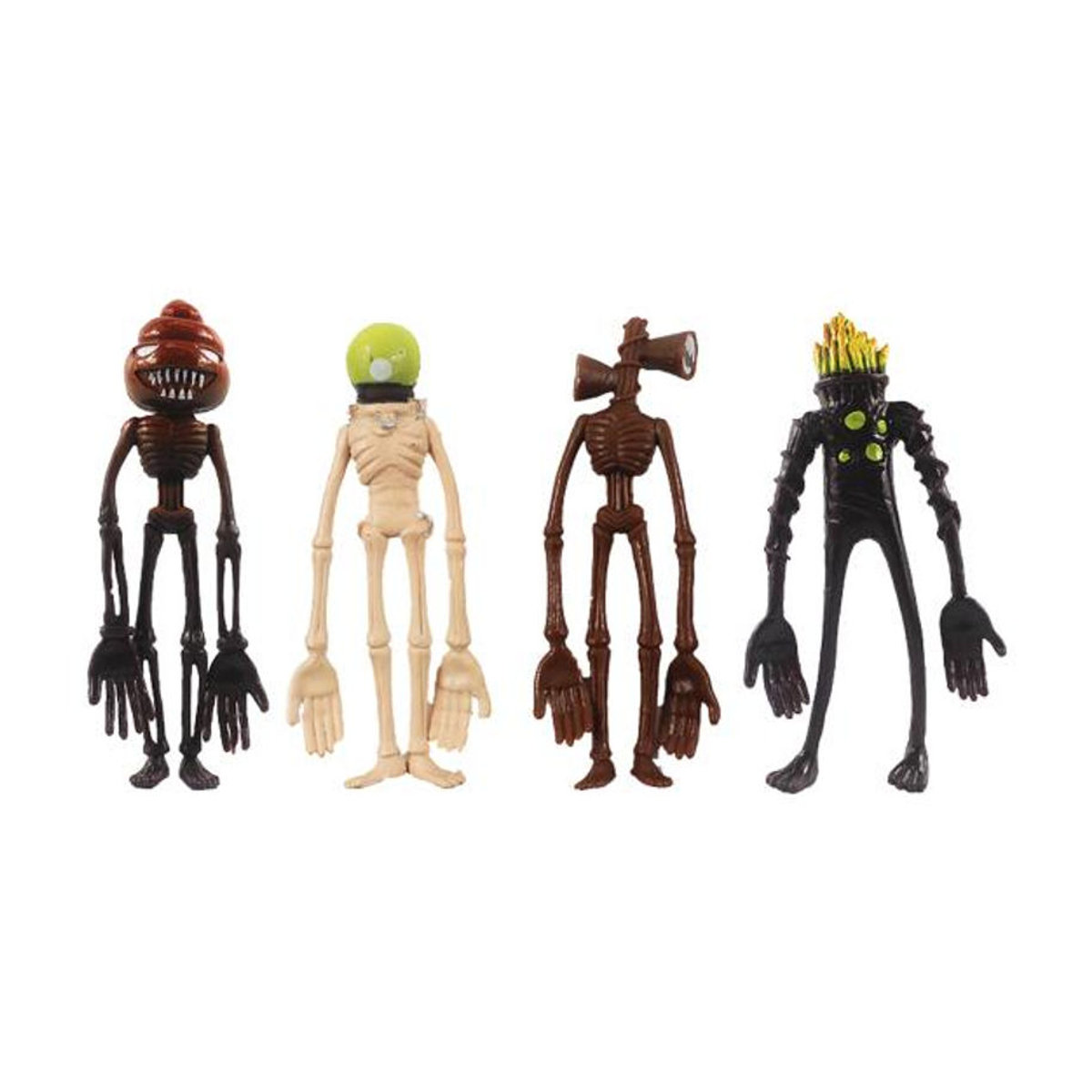 Toy Heart Sirenen Kopf Action Figuren aus Kunststoff für Kinder, 4er Set, mehrfarbig, Schreibtisch Dekoration - Bild 7