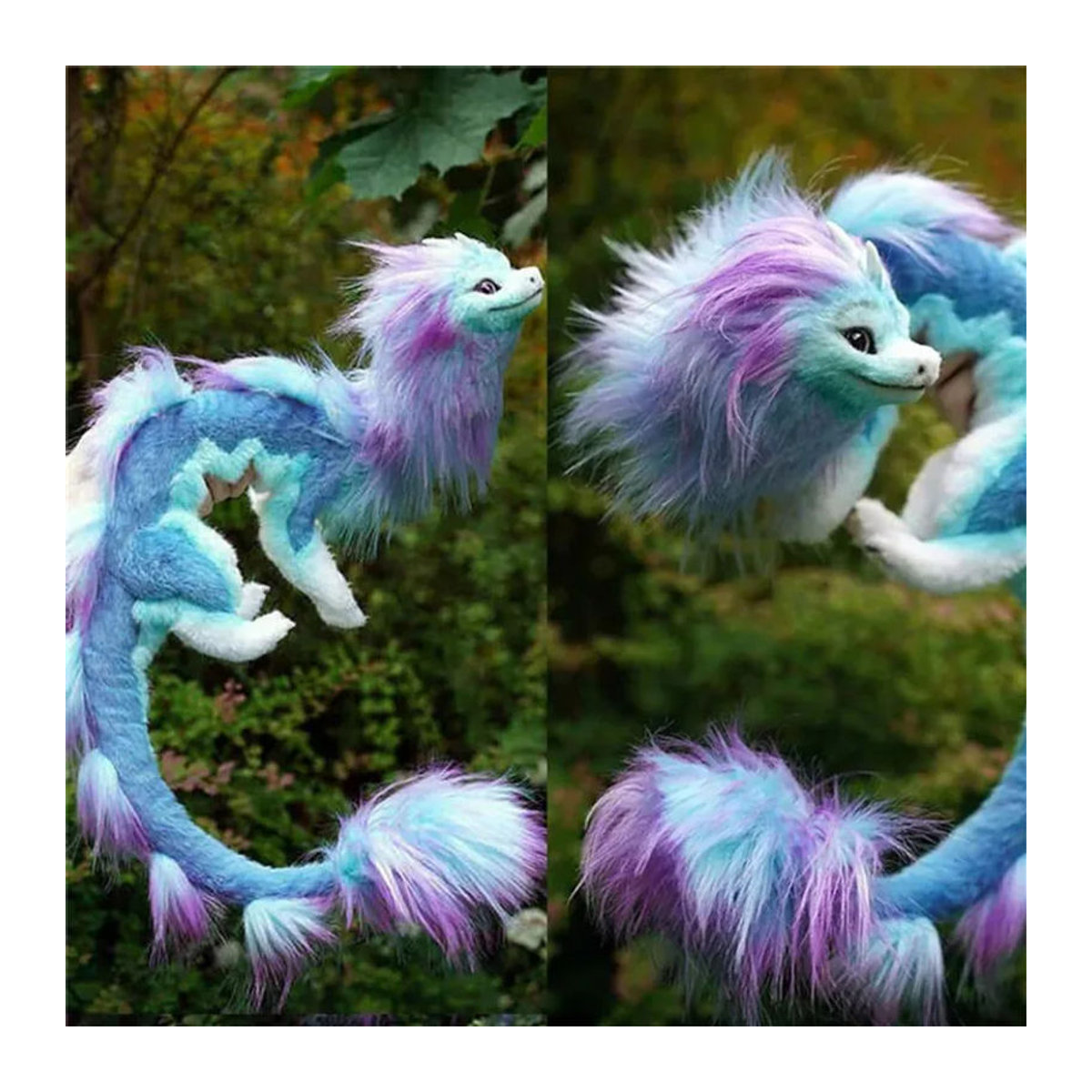 Toys D Blauer Drache Plüschtier als niedliches Stofftier für Kinder in Blau, Länge: 60 cm - Bild 4