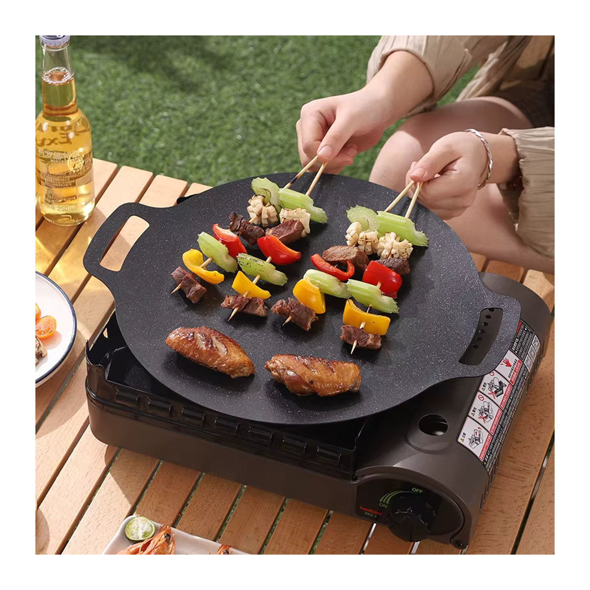Tragbare Koreanische Grillplatte für Outdoor Camping und Picknick - Bild 2