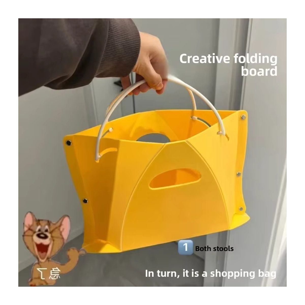 Tragbarer Klapphocker aus Kunststoff von trebalena in Grün für Outdoor und Reisen - Bild 3