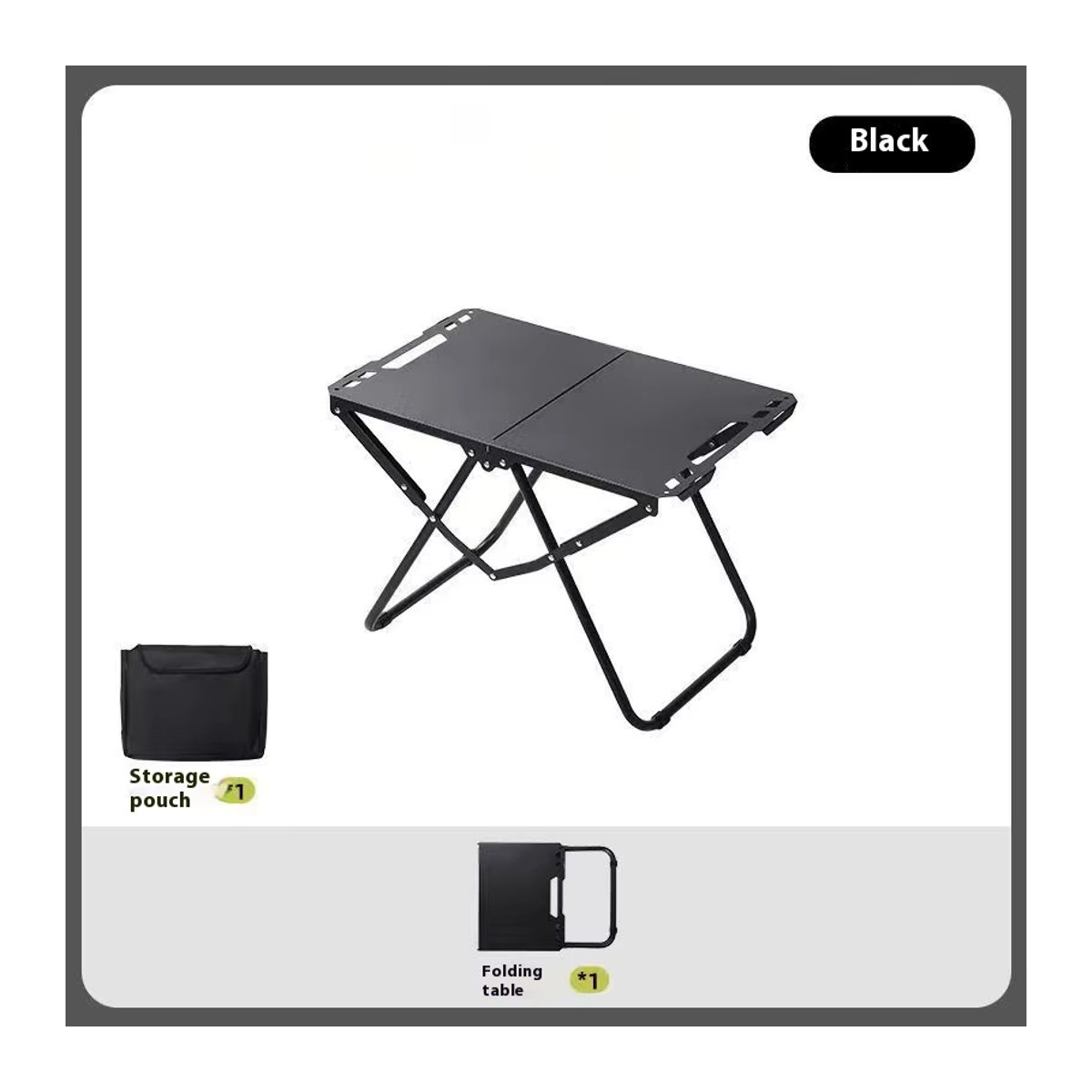 Tragbarer Outdoor-Klapptisch in Schwarz als multifunktionaler taktischer Campingtisch für Picknick und Camping - Bild 6