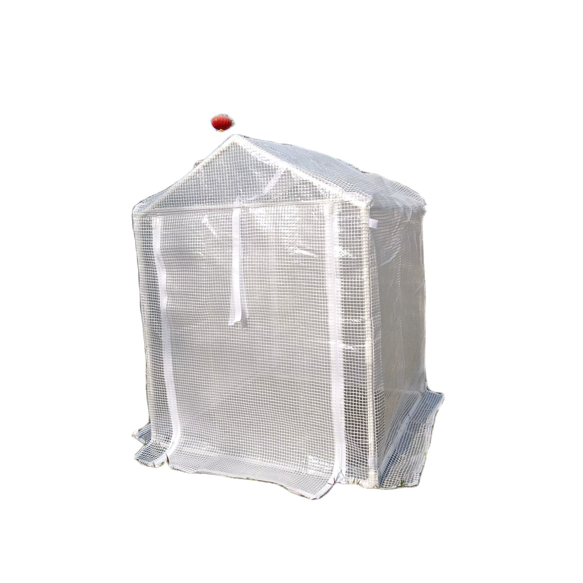 Tragbares Gewächshaus mit transparenter PVC-Abdeckung für Innen- und Außenbereiche in Transparent und Grün - Bild 2