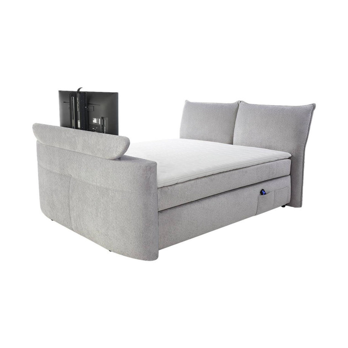 Trailer Max Boxspringbett Polster Modern Grau B/L: 180 x 200 cm - Bild 2