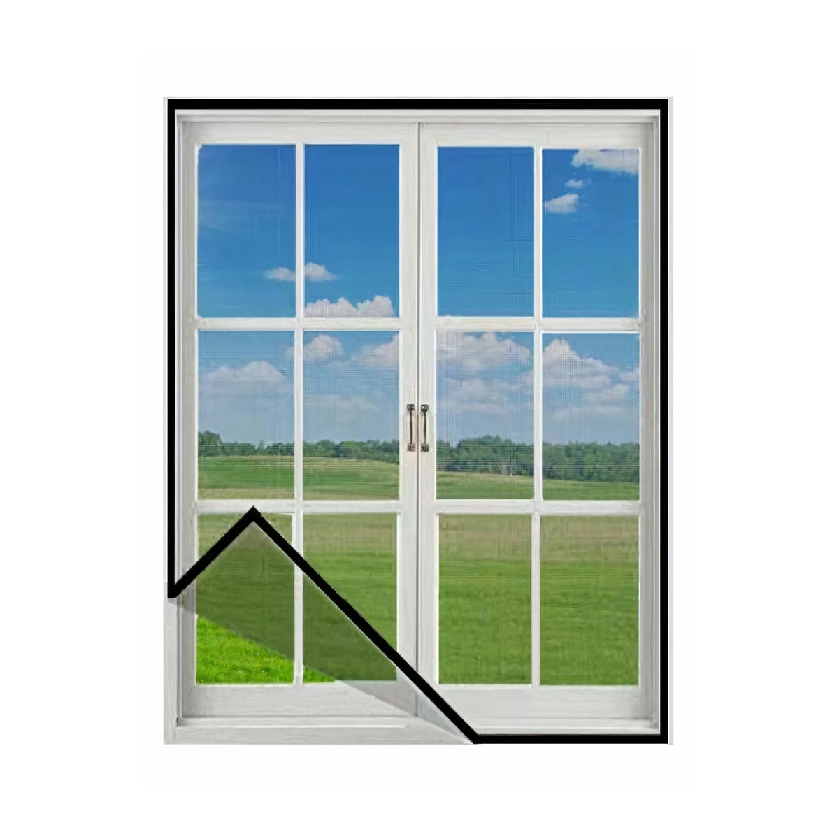 TranquilTouch Selbstklebende Fensterscheiben-Staubschutzfolie in Grau mit weißem Rand, Waschbar und Mückenresistent - Bild 6