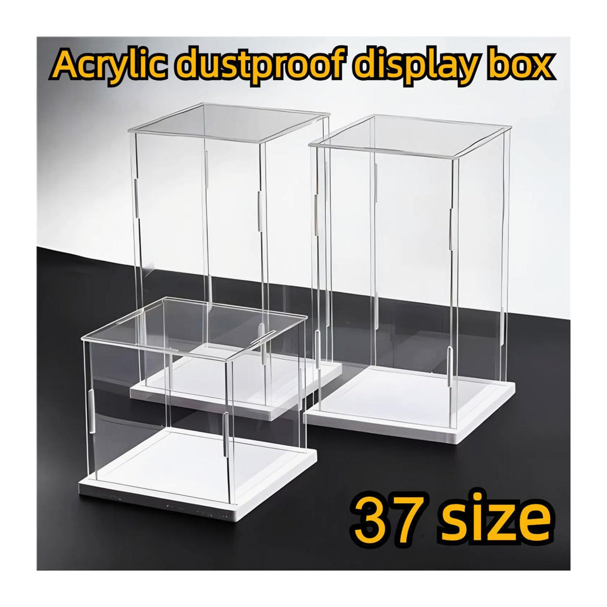 Transparente Acryl-Displaybox von whosee zur staubgeschützten Aufbewahrung, B/T/H: 15 x 15 x 25 cm - Bild 2