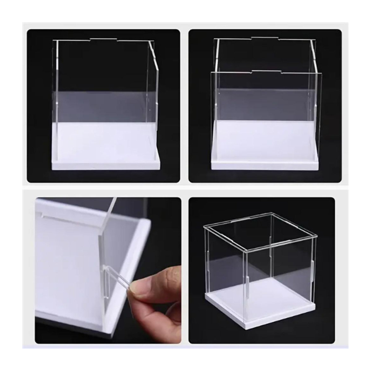 Transparente Acryl-Displaybox von whosee zur staubgeschützten Aufbewahrung, B/T/H: 15 x 15 x 25 cm - Bild 5