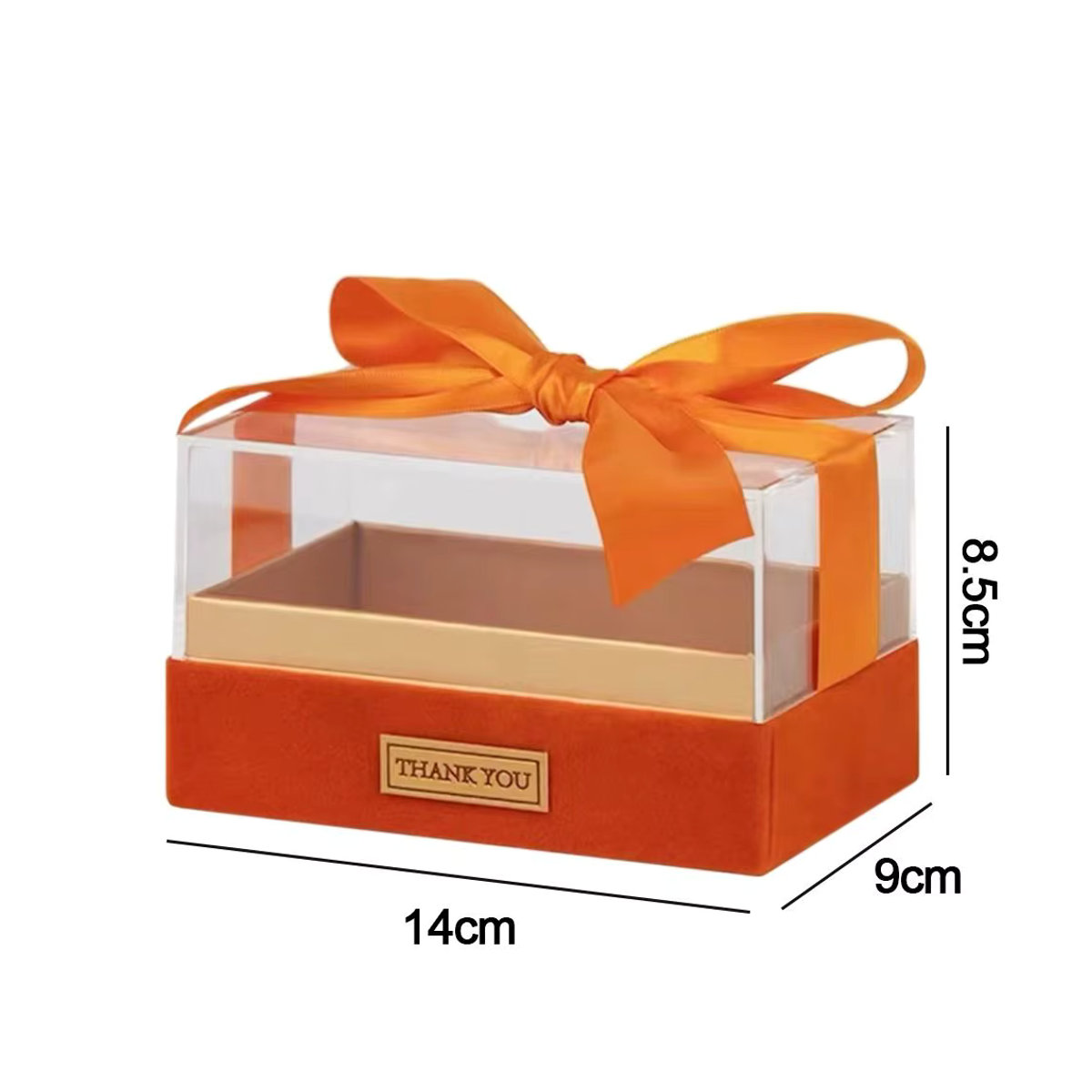 Transparente Acryl Geschenkbox in Bogenform für Hochzeit und Valentinstag, Blau - Bild 4