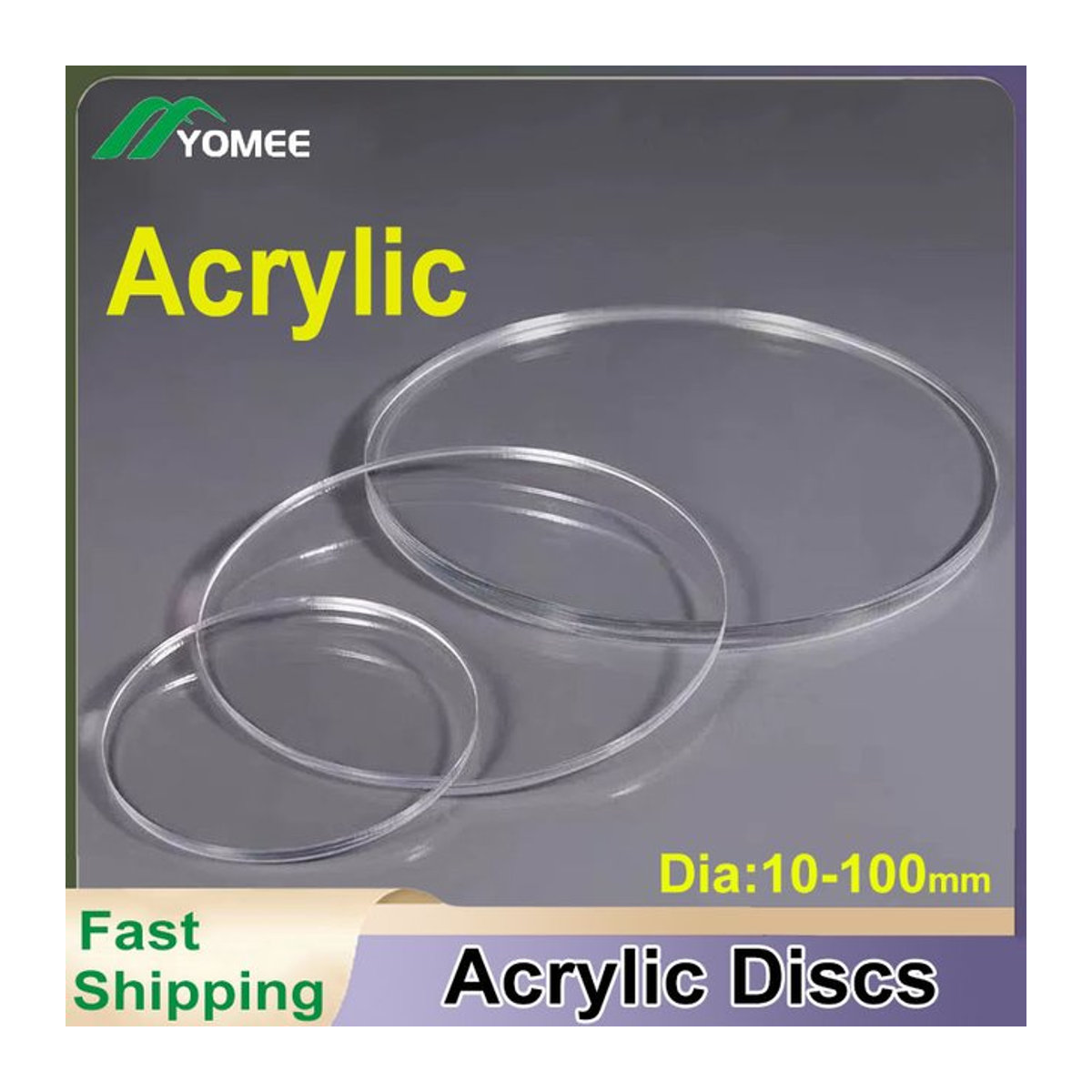 Transparente runde Acrylplatten als Dekoperlen aus Plexiglas, Durchmesser: 5 bis 100 mm - Bild 1