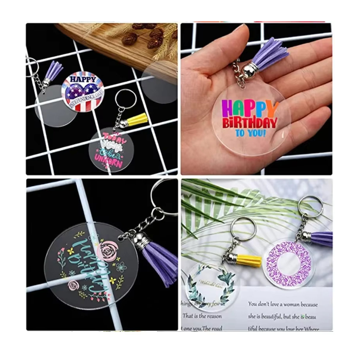 Transparente runde Acrylplatten als Dekoperlen aus Plexiglas, Durchmesser: 5 bis 100 mm - Bild 3