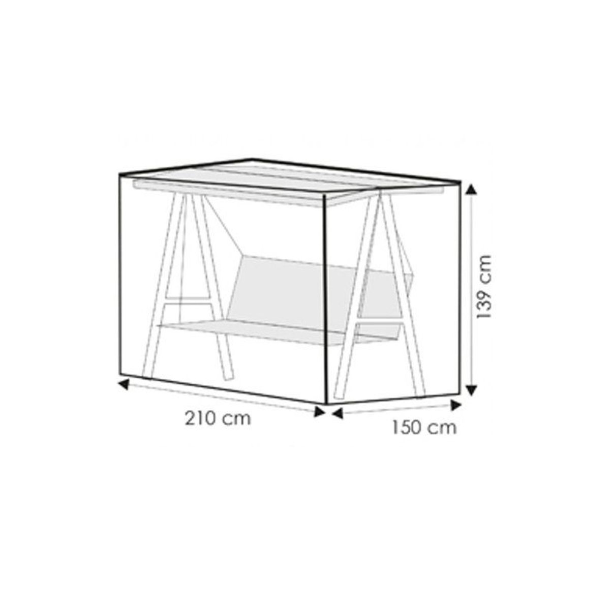 Transparente Schutzhülle für Gartenschaukel von tireusesabiere, B/T/H: 210 x 150 x 139 cm - Bild 2