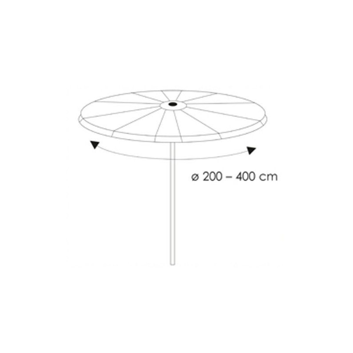 Transparente Schutzhülle für Gartenschirm, Durchmesser: 200-400 cm, B/H: 30 x 193 cm - Bild 2